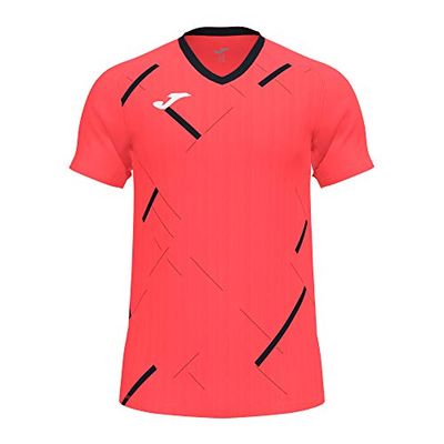 Joma T-Shirt Manches Courtes Tiger III Fluor Corail Noir, 101903.041.2XS