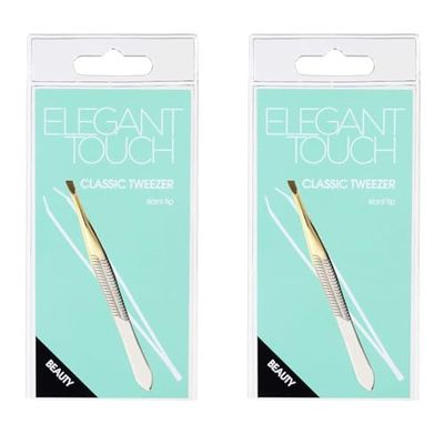 Elegant Touch Essential Implements Slant Tip Tweezers (Pack of 2)