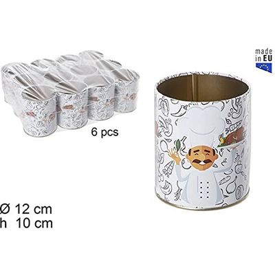 Cm 158463 Porta Cubiertos Metal Decorado Cocina 10X12Cm