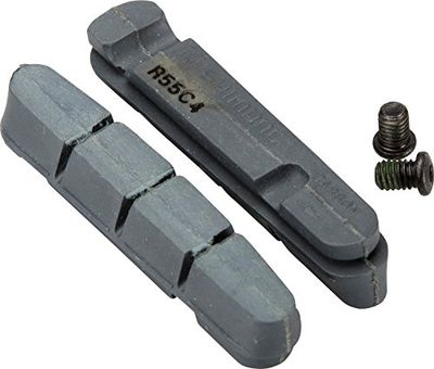 SHIMANO Unisex – okładzina hamulcowa dla dorosłych R55C4 do Cartridge, klocki hamulcowe, 50 par, do felg karbonowych, czarna
