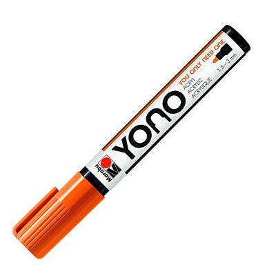 Marabu YONO 12400103013 - Rotulador acrílico versátil con punta redonda japonesa de 1,5 a 3 mm, a base de agua, resistente a la luz y al agua, para casi todas las superficies