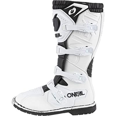 O'NEAL | Motocross Laarzen | Enduro Motorfiets | Comfort door Air-Mesh binnenvoering, verstelbare gespen, hoge kwaliteit synthetisch materiaal | Laarzen Rider Pro | Volwassen | Wit | Maat 43