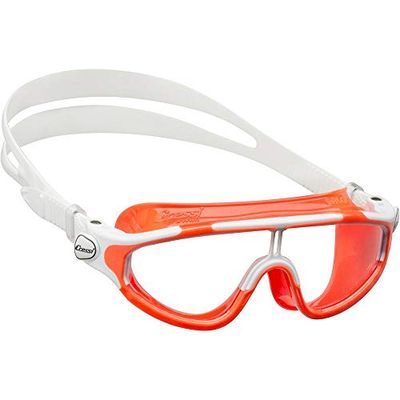 Cressi Baloo Kid Goggles Óculos unissexo para crianças de natação, piscina e snorkel, laranja/laranja branco, 2/7 anos