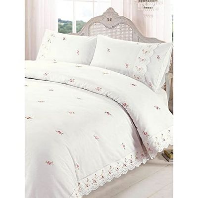 Rapport Home Sophie-Conjunto de edredão, poliéster, creme, rei (U.K. Padrão)