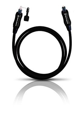 Oehlbach Opto Star Black 1500 - Cavo ottico digitale flessibile e di alta qualità con adattatore in fibra ottica da 3,5 mm, 15 m, colore: Nero
