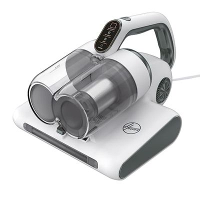Hoover Aspirador de Mano HMC5 para Colchones: limpieza eficaz, 4 funciones automáticas: Beat&Roll, aspirado, luzUV y secado. Modelo ligero y manejable. Elimina el polvo en colchones, sofás, tapicerías