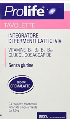 Prolife Integratore Alimentare Fermenti Lattici - 24 Tavolette Masticabili, 36 grammo, 1