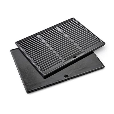 Barbecook grillplaat voor gasbarbecue uit geëmailleerd gietijzer, zwart, 43x35cm