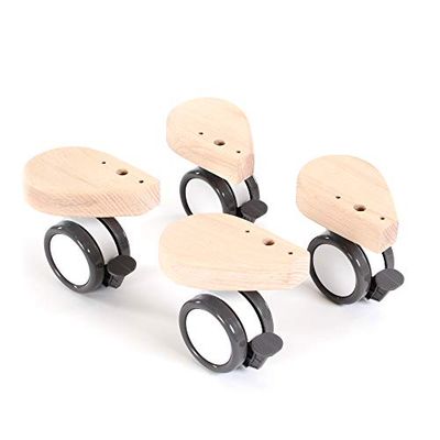 babybay Jeu de Roulettes Spécial avec Coup Protection Convient pour Tous Modèles Naturel Non Traité 1 Unité
