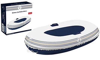 BLUE SKY - Barco de la Marina Nacional - Inflable - 069955 - Blanco - Plástico - 80 cm x 40 cm - Juguete para niños - Flotador - Licencia Oficial - A Partir de 3 años