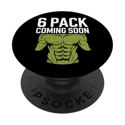 Divertido Amante Del Gimnasio Divertido Seis Pack Citas Seis Pack Próximamente PopSockets PopGrip Adhesivo