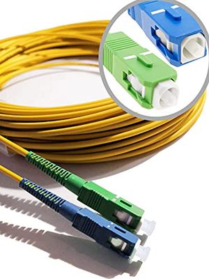 Elfcam® - Fiberoptisk kabel (optisk strumpeband), kompatibel SC/APC till SC/UPC Free Box (100 m)