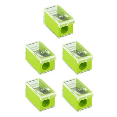 KUM AZ1022216-G - Taille-crayon avec réservoir, Mikro K1 vert, 5 pièces, petit taille-crayon