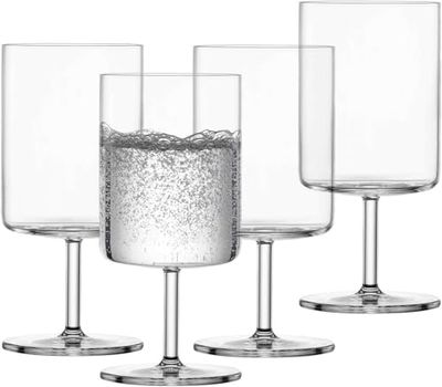 SCHOTT ZWIESEL Verre à eau Modo (set de 4), verres polyvalents au design moderne, verres en cristal Tritan résistant au lave-vaisselle, fabriqués en Allemagne (art. n° 119902)