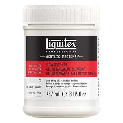 Liquitex - Medium gel ritardante Slow-Dri per colori acrilici, contenitore da 237 ml