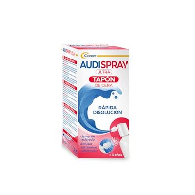 AUDISPRAY Ultra para eliminar y disolver el tapón de cerumen, Boquilla patentada desintegración rápida de cera de los oídos, 20 ml