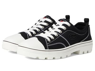 Skechers Roadies-True Roots, Sapatilhas de mulher, Preto Blk Black Canvas Leather Trim