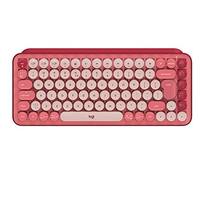 Logitech POP Keys Heartbreaker Draadloos mechanisch toetsenbord met gepersonaliseerde emoji-toetsen, Scandinavische QWERTY-lay-out