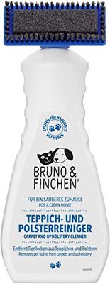 Bruno & Finchen Smacchiatore per tappezzeria e tappeti | Rimuove le macchie e elimina odori animali | Detergente anti urina cani e urina gatto per ceste, coperte, divani, tappeti ecc. | 650 ml