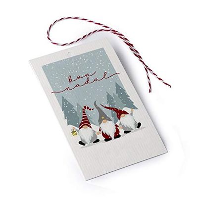 Mopec Bon Nadal-kort Röd Gnomos 6x10cm. 25-pack