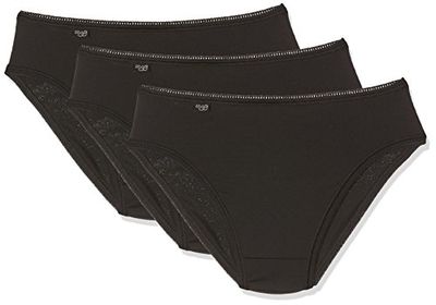 Sloggi Onderbroek voor dames, verpakking van 3 stuks, zwart (noir), 42