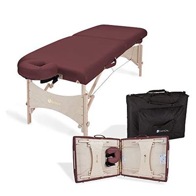 EARTHLITE Harmony DX Table de massage portable – Design écoresponsable, têtière Deluxe ajustable, érable massif, qualité aéronautique, jusqu'à 300 kg