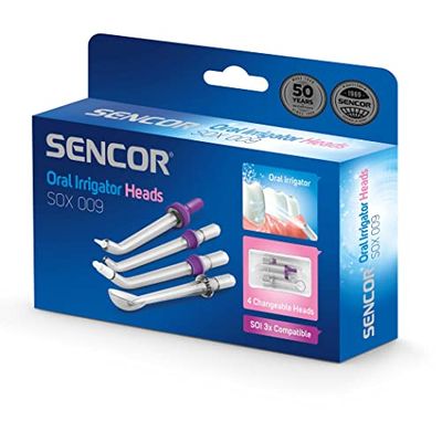 Têtes de Rechange 4 Changeable pour Irrigateur Oral, Blanc
