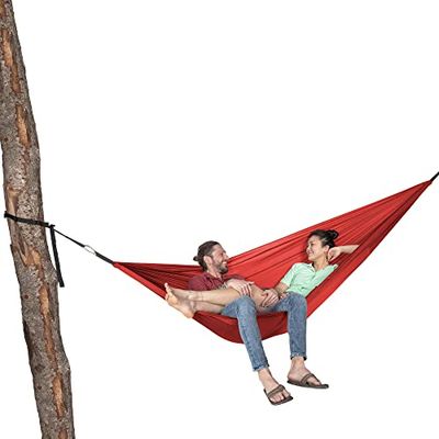 Tatonka Unisex – Hammock vuxen dubbel hängmatta, röd, 290 x 190 cm