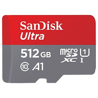 SanDisk 512GB Ultra microSDXC card for Chromebook + SD adapter up to 150 MB/s with A1 App Performance UHS-I Class 10 U1