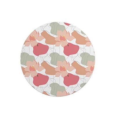 Questo Casa, Round Digital Printed Mouse Pad, Non-Slip Base, for Office and Home, Diameter:22cm