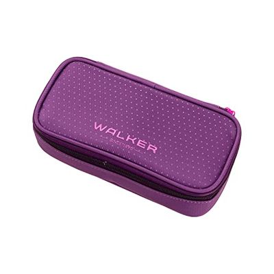 Walker 49711-053 - Etui Fame Uni Plum, etui met hoofdvak, binnenflap, 20 pennenlussen en ritssluiting, voor school, college en kantoor