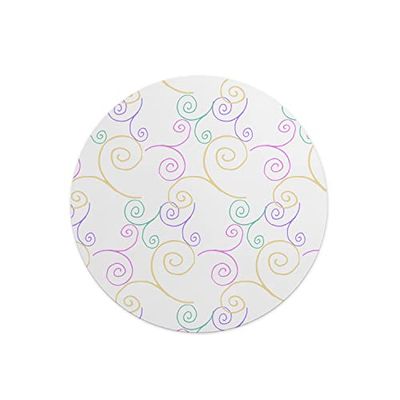 Questo Casa, Round Digital Printed Mouse Pad, Non-Slip Base, for Office and Home, Diameter:22cm