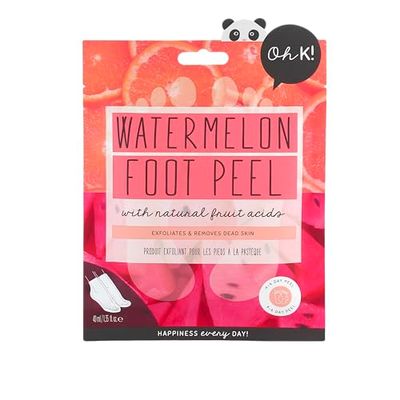 Oh K! Exfoliating Foot Socks, For Dry Hard Skin, Watermelon Scent, Vegan and Cruelty Free, 65g