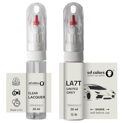 SD COLORS UNITED GREY LA7T X6 TOUCH UP 20 ML PAINT CONVENIENT BRUSH FOR SCRATCH REPAIR FIX (PAINT+LACQUER)