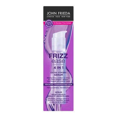 John Frieda Siero 4 in 1 Extra Strong – Contenuto: 50 ml – Tipo di capelli: spessi, indisciplinati – della serie Frizz Ease – Dona crespo – Protegge da calore e umidità