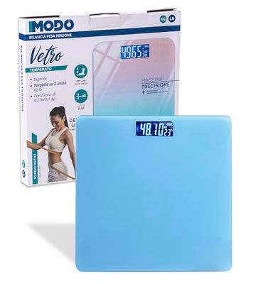 IPEA Balance Pese Personne Électronique Ultra Plate – Technologie STEP ON – Précision Maximale du Poids – Design Élégant – En Verre Trempé avec Affichage Lecture Précise 0,1 KG - Max 180 Kg