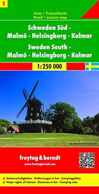 Svezia sud-Malmo-Helsingb 1:250.000: Wegenkaart Schaal 1 : 250.000: AK 0667