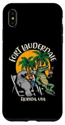 Coque pour iPhone XS Max Fort Lauderdale Florida Motif lamantin amusant et alligator