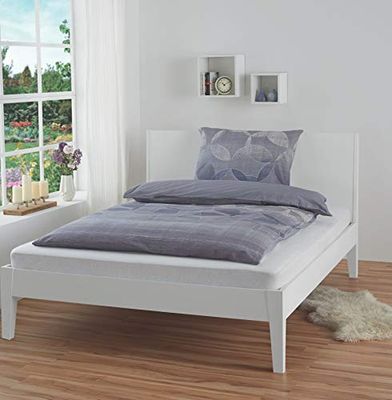 Sleepdown Geometrisk illusion grå 100 % bomull täcke täcke sängkläder set med örngott - 135 cm x 200 cm + 1 80 cm x 80 cm