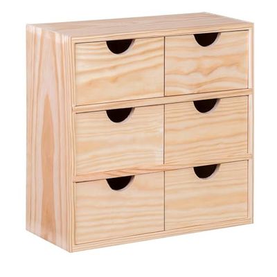 ARANAZ S.L. MANUFACTURAS DE LA MADERA Miniblock 6 drawers in pine wood