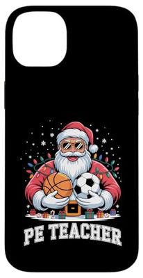 PE Teacher Christmas Santa Physical Education Xmas Case for iPhone 14 Plus