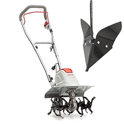 IKRA motoazada eléctrica motocultor cultivador Fem 1500, Ancho útil 17-45cm, 1500W, Incl. arado aporcador