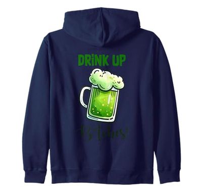 Drink Up Btches - Boccale da birra verde Felpa con Cappuccio