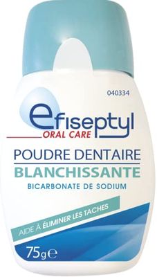 Efiseptyl - Polvere sbiancante - Bicarbonato di sodio - Aiuta a eliminare le attività - 75 g