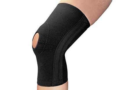 Rekordsan Rodillera Con Bandillas Super Ginox Color Negro Talla 2-1 unidad