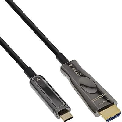 InLine® Cavo USB Display AOC, USB Type-C maschio a HDMI maschio, 50 m