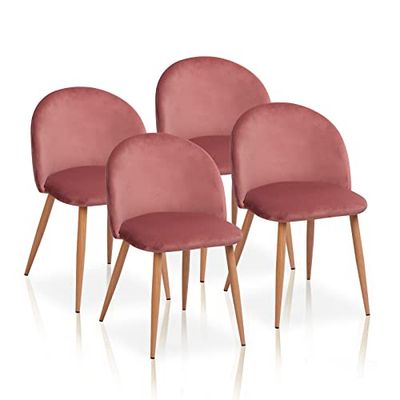 La Chaise Spaniola Pedraza stoel, stoffen, roze, make-up, 77 cm (hoogte) x 46 cm (breedte) x 47 cm (diepte)