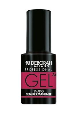 Deborah Milano Professional - Smalto Gel Semipermanente N.34 Amarena, Effetto Plumping a Lunga Durata, Dona Unghie Intense e Brillanti, 4.5 ml