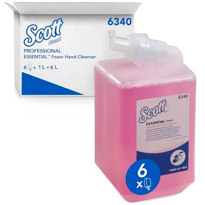 Scott Essential flytande handtvål för daglig användning, Rosa, 6 x 1 Litre