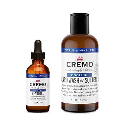 CREMO Cooling Beard Oil and Wash For Men